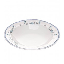 Prato Avulso 21cm Fundo Florescer Azul Cerâmica 